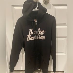 women’s Central Texas Harley Davidson zip up Sweatshirt. Size large